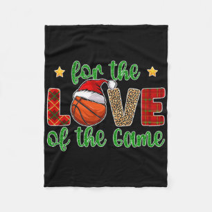 Basketball Christmas Basketball Player Xmas Santa Fleece Blanket