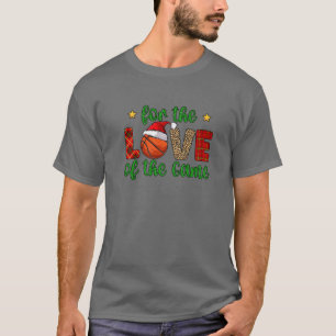 Basketball Christmas Basketball Player Xmas Santa T-Shirt