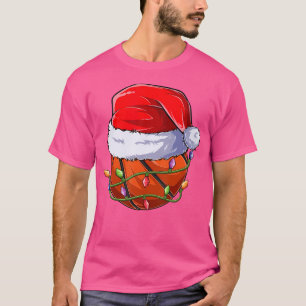 Basketball Christmas Boy Apparel Funny Santa Sport T-Shirt