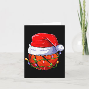 Basketball Christmas Boy Apparel, Funny Santa Srt  Card