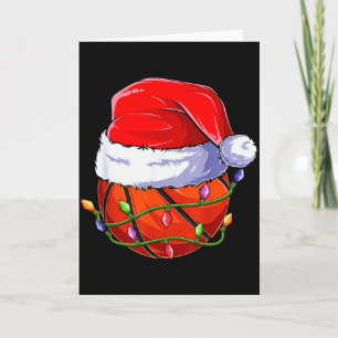 Basketball Christmas Boy Apparel, Funny Santa Srt Card