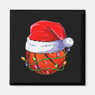 Basketball Christmas Boy Apparel, Funny Santa Srt  Magnet