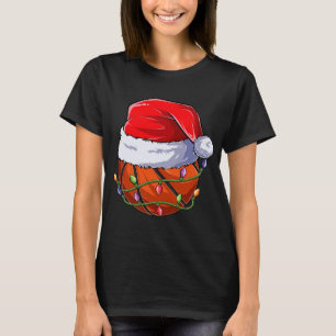 Basketball Christmas Boy Apparel, Funny Santa Srt T-Shirt