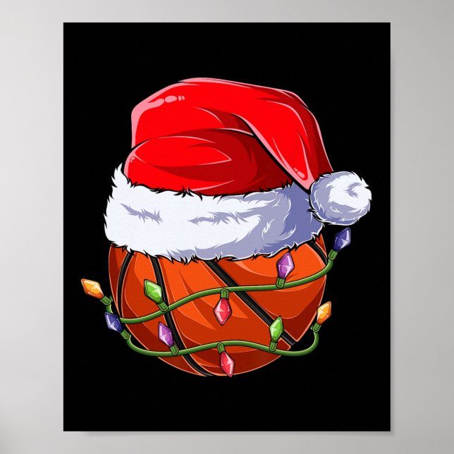 Basketball Christmas Boy Apparel  Poster (Front)