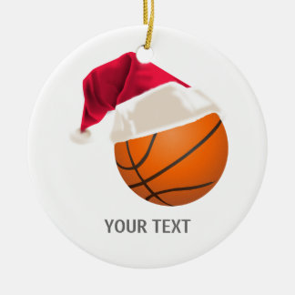basketball christmas ceramic tree decoration