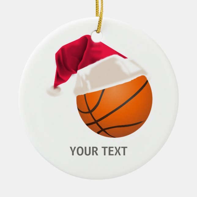 basketball christmas ceramic tree decoration (Front)