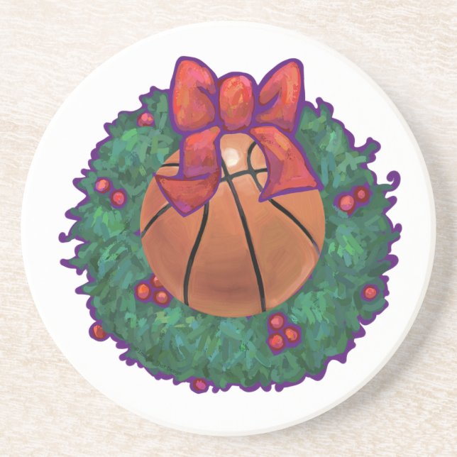 Basketball Christmas Coaster (Front)