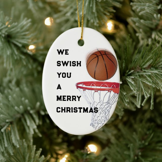 Basketball Christmas Collectable Ceramic Tree Decoration (Tree)