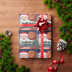 Basketball Christmas from Santa Claus for player Wrapping Paper