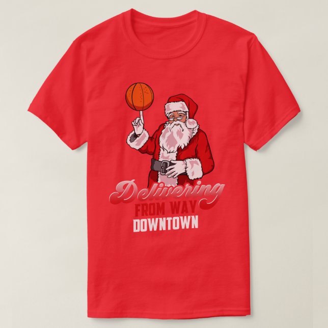 Basketball Christmas Funny Basketball Player Xmas  T-Shirt (Design Front)