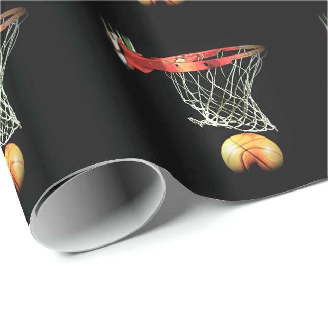 Basketball Christmas Gift Wrap (Roll Corner)