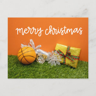 Basketball Christmas Holiday card 