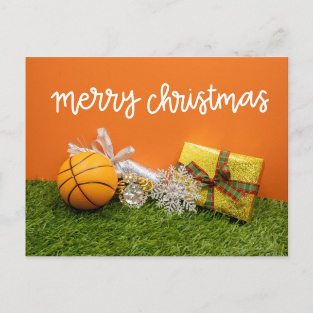 Basketball Christmas Holiday card  (Front)