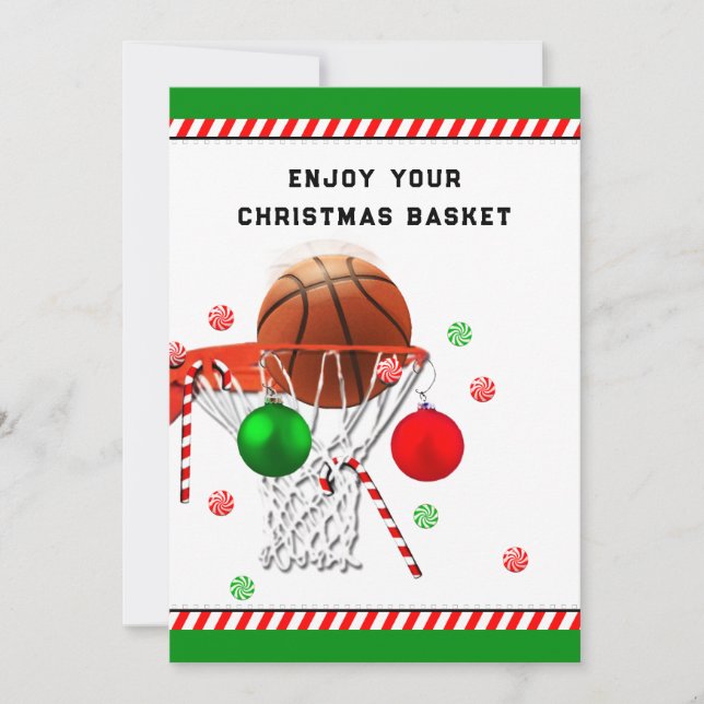 Basketball Christmas Holiday Card (Front)