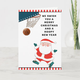 Basketball Christmas Holiday Cards