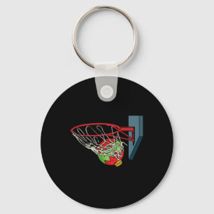 Basketball Christmas Pajama Cool Sport X-mas Ball  Key Ring