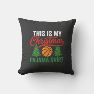 Basketball Christmas Pajama Shirt Cushion