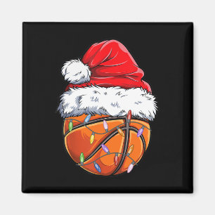 Basketball Christmas Santa Hat - Fun Basketball Xm Magnet
