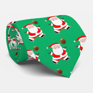 Basketball Christmas Season Tie