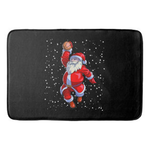 Basketball Christmas Shirt Men Boys Basketball San Bath Mat