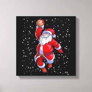 Basketball Christmas Shirt Men Boys Basketball San Canvas Print
