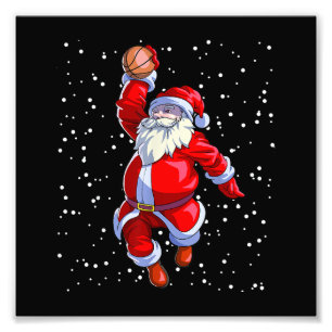 Basketball Christmas Shirt Men Boys Basketball San Photo Print