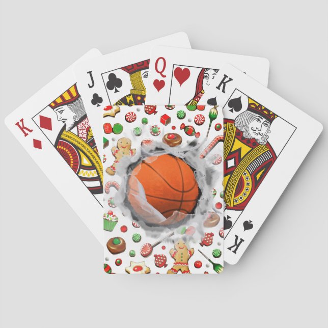 Basketball Christmas Stocking Stuffers Playing Cards (Back)