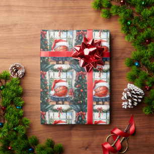 Basketball Christmas themed for Player Wrapping Paper