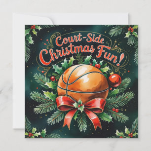 Basketball Christmas Themed  Holiday Card