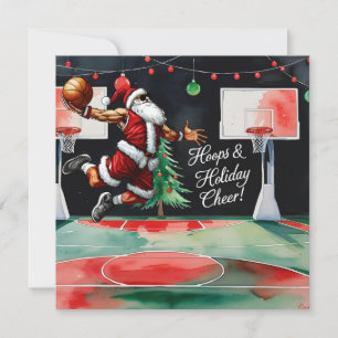 Basketball Christmas Themed  Holiday Card