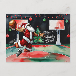 Basketball Christmas Themed  Holiday Postcard