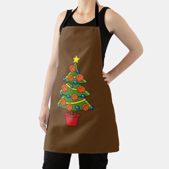 Basketball Christmas Tree Apron (Insitu)
