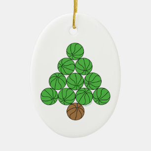 Basketball Christmas Tree Ceramic Tree Decoration