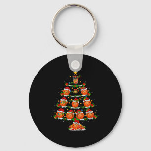 Basketball Christmas Tree Lights Srts Player Xmas  Key Ring