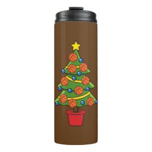 Basketball Christmas Tree Thermal Tumbler