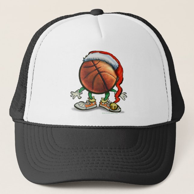Basketball Christmas Trucker Hat (Front)