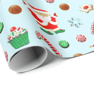 Basketball Christmas Wrapping Paper