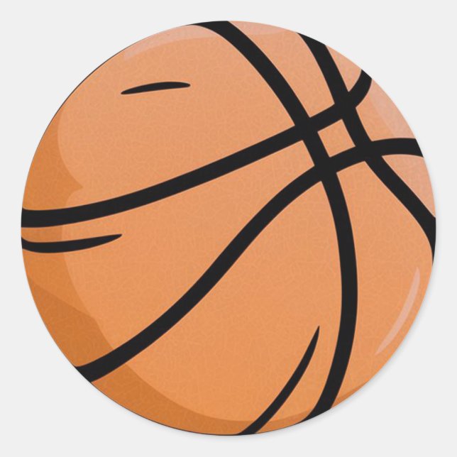 Basketball  classic round sticker (Front)