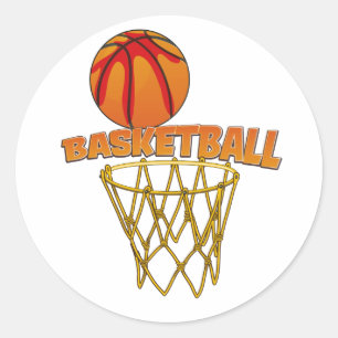 Basketball Classic Round Sticker