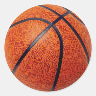 BASKETBALL CLASSIC ROUND STICKER