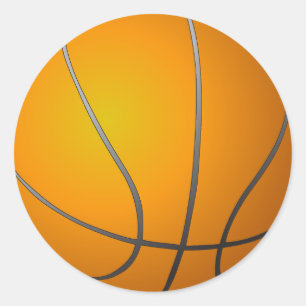 Basketball Classic Round Sticker