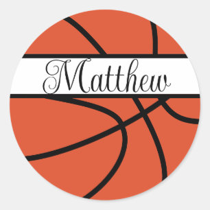 Basketball Classic Round Sticker