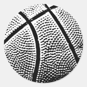 Basketball Classic Round Sticker