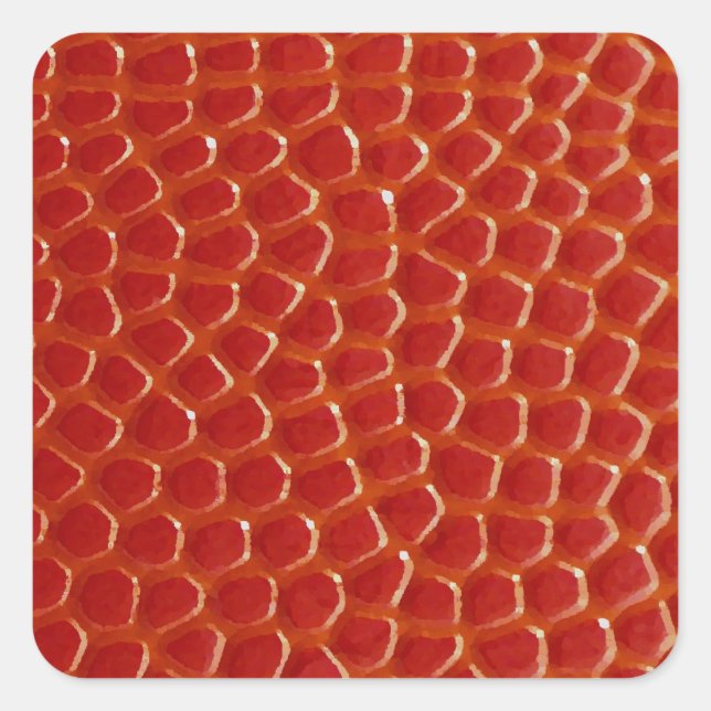 Basketball Close-up Texture Square Sticker (Front)