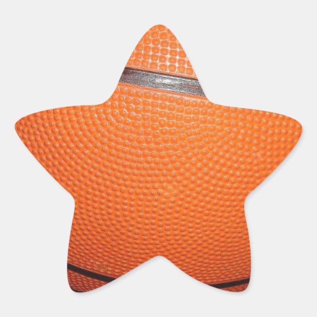 Basketball Closeup Skin Star Sticker (Front)