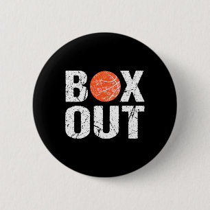 Basketball Coach Box Out Saying Novelty Gift 6 Cm Round Badge