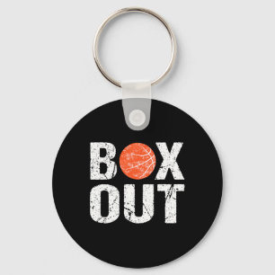 Basketball Coach Box Out Saying Novelty Gift Key Ring