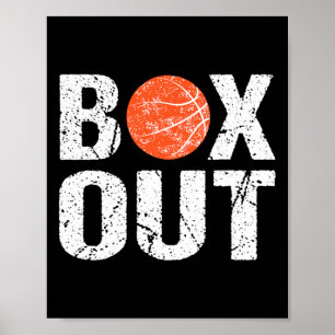 Basketball Coach Box Out Saying Novelty Gift Poster