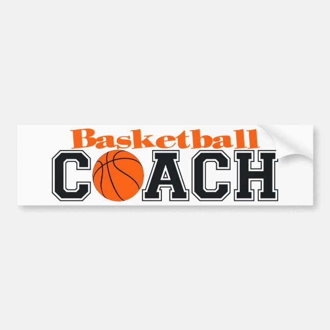 Basketball Coach Bumper Sticker (Front)