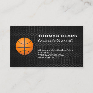 Basketball Coach Business Card